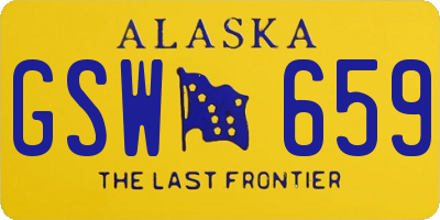 AK license plate GSW659