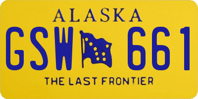 AK license plate GSW661