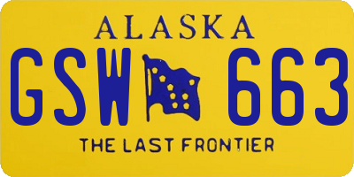 AK license plate GSW663