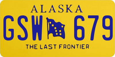 AK license plate GSW679