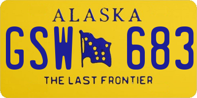 AK license plate GSW683