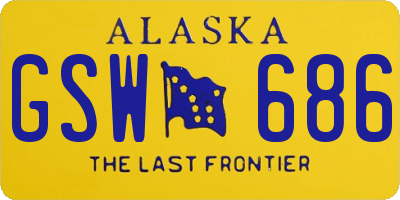 AK license plate GSW686