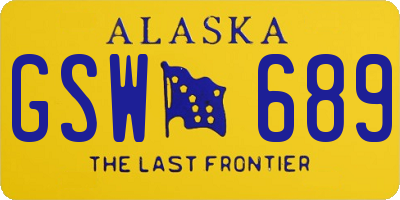 AK license plate GSW689