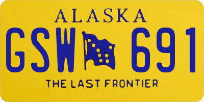 AK license plate GSW691