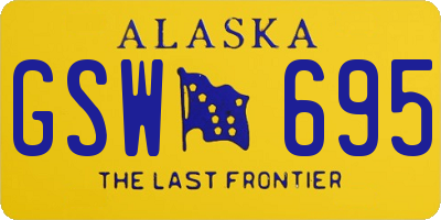 AK license plate GSW695