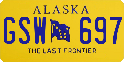 AK license plate GSW697