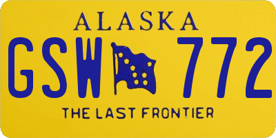 AK license plate GSW772