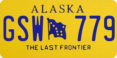 AK license plate GSW779