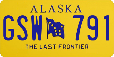 AK license plate GSW791
