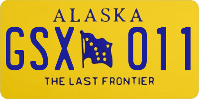 AK license plate GSX011