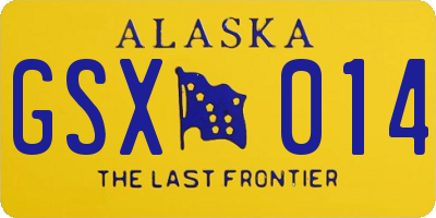 AK license plate GSX014