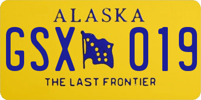 AK license plate GSX019