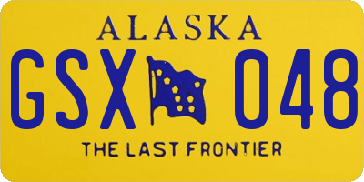 AK license plate GSX048