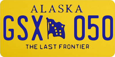 AK license plate GSX050
