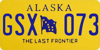 AK license plate GSX073