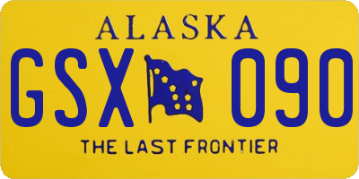 AK license plate GSX090