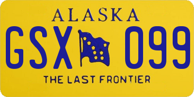 AK license plate GSX099