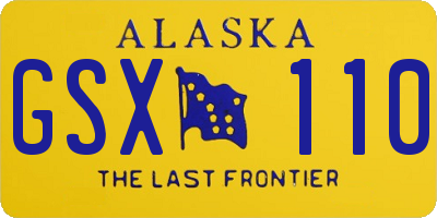 AK license plate GSX110
