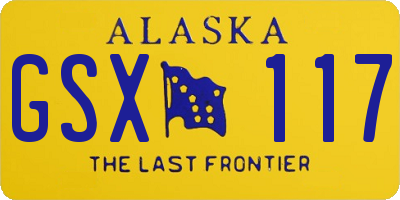 AK license plate GSX117