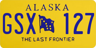 AK license plate GSX127