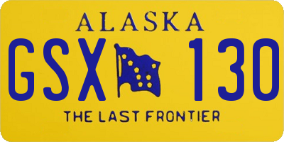 AK license plate GSX130