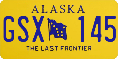 AK license plate GSX145