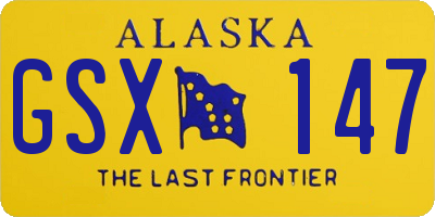 AK license plate GSX147