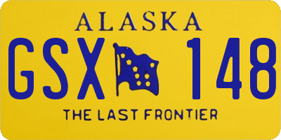 AK license plate GSX148
