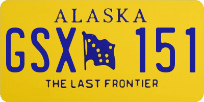 AK license plate GSX151