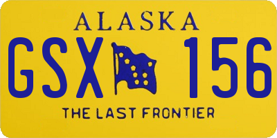 AK license plate GSX156