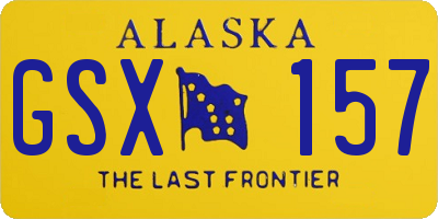 AK license plate GSX157