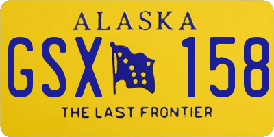 AK license plate GSX158