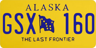 AK license plate GSX160