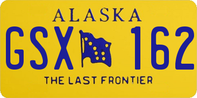 AK license plate GSX162