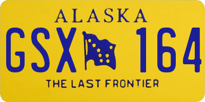 AK license plate GSX164