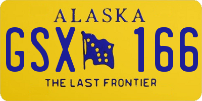 AK license plate GSX166