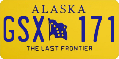 AK license plate GSX171