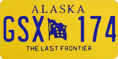 AK license plate GSX174
