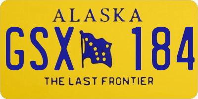 AK license plate GSX184