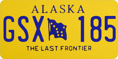 AK license plate GSX185