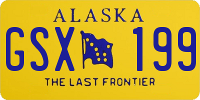 AK license plate GSX199