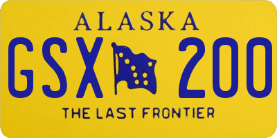 AK license plate GSX200