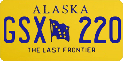 AK license plate GSX220