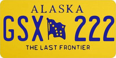 AK license plate GSX222