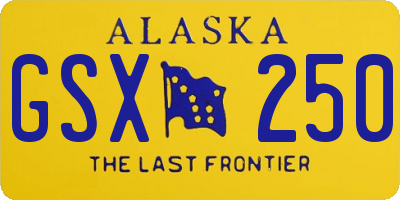 AK license plate GSX250