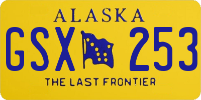 AK license plate GSX253