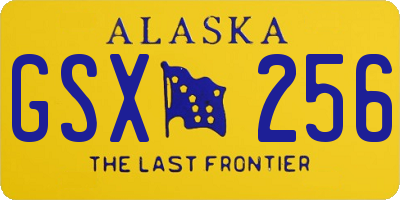 AK license plate GSX256