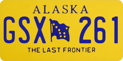 AK license plate GSX261