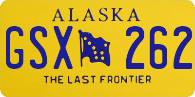 AK license plate GSX262