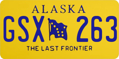 AK license plate GSX263